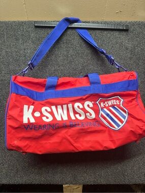 K-Swiss Red and Blue Swim Duffle Bag